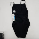 Speedo Women's Swimsuit One Piece Endurance+ Flyback Solid Adult Team Colors,Black/Black,28