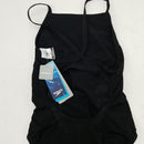 Speedo Women's Swimsuit One Piece Endurance+ Flyback Solid Adult Team Colors,Black/Black,28