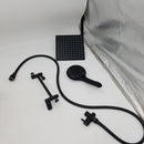 LOHNER Shower Heads with Handheld,ON/OFF Switch,87 Inch Hose,Luxurious Stainless Steel 8'' Shower head,6 Settings Handheld,with 11" Adjustable Shower Arm (Square Shower Set)