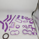 26 PCS Interior Decoration Trim Kit Fit for Jeep Wrangler JK JKU 2011-2018 - Steering Wheel&Center Console Cover,Air Outlet Trim, Door Handle Cover Inner,Gear Frame,Copilot Handle Trim (Purple)