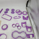 26 PCS Interior Decoration Trim Kit Fit for Jeep Wrangler JK JKU 2011-2018 - Steering Wheel&Center Console Cover,Air Outlet Trim, Door Handle Cover Inner,Gear Frame,Copilot Handle Trim (Purple)