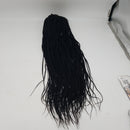 Brinbea 31 inch 13X7 Lace Front Knotless Box Braided Wigs 100% Hand-Braided Box Braided Wigs with Baby Hair for Black Women Japan-made Synthetic Lightweight Twist Braids Wigs