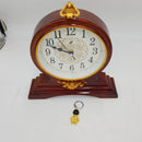 Desk Clock for Mantle Decor,Vintage Mantel Clock Battery Operated with Hook for Living Room,Bedroom,Office,Concealment Furniture,Tv Stand with Fireplace Decor (Brown)