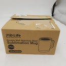 PYD Life Sublimation Mugs Blank Stainless Steel Coffee Tumbler 10 OZ White Double Walled Coffee Camping Mugs with Handle and Lid for Cricut Mug Press Machine Heat Transfer Print 4 Pack