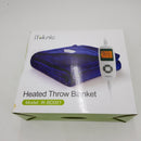Heated Blanket, iTeknic Electric Blanket Throw 60"x 50", 10 Fast Heating Levels, 1/2/3 Hours Auto Off, ETL Certification, Machine Washable, Overheating Protection, Flannel Heating Blanket Home Office