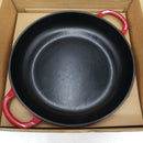 Uno Casa Braiser Enameled Cast Iron Casserole Dish - 3.7 Quart Cast Iron Enameled Cookware, Cast Iron Braiser Pan with Lid, dutch oven pot with lid cast iron, Enameled Cast Iron Skillet with Lid