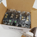 WEBANG Decorator Electrical Wall Outlet, Tamper-Resistant Duplex Receptacle, Residential Grade, 3-Wire, Self-Grounding, 2-Pole, 15A 125V, ETL Listed, 50 Pack, Black