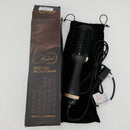 Professional Blowout Hair Dryer Brush, Black Gold Dryer and Volumizer, Hot Air Brush for Women, 75MM Oval Shape