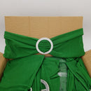 SINSSOWL 100PCS Spandex Wedding Chair Sashes Bands with Buckle Lycra Chair Bows Wedding Decorations 25 Colors Î“Ã‡Âª (Dark Green)