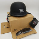 Wheeling Motorcycle Classic Biker ATV Helmet German OSFM DOT Approved Model 203 (Flat Balck)
