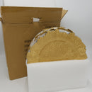 Gold Plastic Reef Charger Plates - 12 pcs 13 Inch Round Floral Sponge Charger Plates Wedding Party Decoration (Gold, 12)