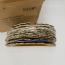 Gold Plastic Reef Charger Plates - 12 pcs 13 Inch Round Floral Sponge Charger Plates Wedding Party Decoration (Gold, 12)