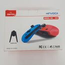KINVOCA C25 Joy Pad Controller for Nintendo Switch, Replacement for Switch Joycon, Wired/Wireless Switch Controller, Programmable Macros, Turbo, Motion Control & Dual Vibration, Red and Blue with Grip