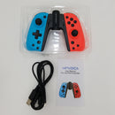 KINVOCA C25 Joy Pad Controller for Nintendo Switch, Replacement for Switch Joycon, Wired/Wireless Switch Controller, Programmable Macros, Turbo, Motion Control & Dual Vibration, Red and Blue with Grip