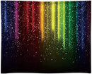 Funnytree 10x8FT Soft Fabric Let's Glow Party Photography Backdrop for Music Dance Disco Prom in The Dark Night Birthday Party Decoration Rainbow Neon Background Photo Booth Supplies Washable
