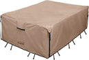 ULTCOVER Rectangular Patio Heavy Duty Table Cover - 600D Tough Canvas Waterproof Outdoor Dining Table and Chairs General Purpose Furniture Cover Size 76L x 54W x 28H inch
