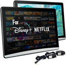 10.6 Inch 4K 1080P Android 10.0 Universal Headrest Monitor Video Player for Car TV Touch Screen Support Headset WiFi/Bluetooth/USB/SD/HDMI in/FM/Airplay NO DVD (2G ram 16G ROM (2PC)+Output)