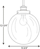 Penn 1-Light Natural Brass Large Pendant with Clear Glass
