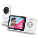 VTech VM819 Video Baby Monitor with 19Hour Battery Life 1000ft Long Range Auto Night Vision 2.8 Screen 2Way Audio Talk Temperature Sensor Power Saving Mode and Lullabies, White