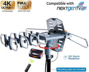 PBD WA-2608 Digital Amplified Outdoor HD TV Antenna with Mounting Pole & 40 ft RG6 Coax Cable 150 Miles Range Wireless Remote Rotation Support 2TVs