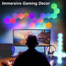 Amailtom Hexagon Lights Remote Controlled, Smart RGB LED Wall Lights Modular Light Panels Touch-Sensitive,DIY Geometric Gaming Lights with Stand,Infinitely Splicing for Gaming Room/Living Room/Bedroom/TV Decor