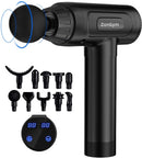 Massage Gun Deep Tissue, Percussion Muscle Massager Gun, 30 Speeds Quiet Handheld Massager for Muscle Neck Back Shoulder , LCD Touch Screen with 10 Heads (Black)