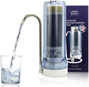 APEX Countertop Drinking Water Filter - 5 Stage Mineral Cartridge - Alkaline Filtration System - for Purified Water (Clear)
