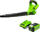 Greenworks 40V (150 MPH / 135 CFM) Cordless Leaf Blower, 2.0Ah Battery and Charger Included