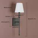 Wall Sconce Light Fixture, Yosoan Vintage Industrial Wall Lamp Flared Textile Lamp Shade for Bedroom Living Room Corridor Hotel Bar (Black, 2-Pack)