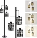 Dimmable Floor Lamp, Industrial Standing Floor lamp for Living Room, Vintage Tree Lamp Farmhouse Rustic Tall lamp with 3 x 800LM LED Bulbs and E26 Base Metal Shade for Bedrooms Living Room