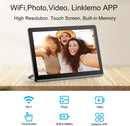 Digital Photo Frame AYJIWSER Digital Picture Frames WiFi 10 Inches IPS Touch Screen, Easy to Setup Share Photos, Auto-Rotate with 16GB Memory