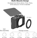 SMALLRIG Lightweight Matte Box for Mirrorless DSLR Cameras Compatible with 67mm/ 72mm/77mm/82mm/114mm Lens - 2660