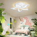 AHAWILL Ceiling Light Dimmable Modern Embedded LED Chandelier Metal Acrylic Petal Ceiling Ceiling Light, Suitable for Living Rooms, Bedrooms, Children's Rooms, Etc. ø22.8″/35w/5 Heads……