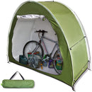 HuaKastro Outdoor Bike Cover Storage Shed for 2 Bikes Silver Coated Waterproof Oxford Bike Tent Foldable Bike Shelter for Camping, Portable Backyard Tool Lawn Mower Storage Cabinet 6.5x5.3 ft
