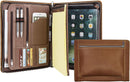 Leather Portfolio Professional Padfolio for Men, Compatible with 12.9-inch iPad Pro, Legal Pad Holder, Personlized Poerfolio for Resumes, Interview, Conference