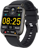 Smart Watch, mebossco Fitness Tracker for Women Men, 1.69 Inch Smartwatch with Sleep Heart Rate Monitor, IP68 Waterproof Sports Watch with Step Counter, Fitness Watch for Android iOS Phones, Black