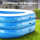 Inflatable Pool, Hesung 95" X 56"X 21" Family Swimming Pool for Kids, Toddlers, Infant, Adult, Full-Sized Inflatable Blow Up Kiddie Pool for Ages 3+, Outdoor, Garden, Backyard, Summer Swim Center