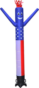 LookOurWay American Flag Themed Air Dancers Inflatable Tube Man Attachment, 10-Feet (No Blower)