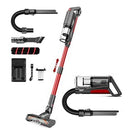 Whall EV-691H Cordless Vacuum Cleaner, 25Kpa Suction 250W Brushless Motor Cordless Stick Vacuum Cleaner, up to 53mins Runtime, 4 in 1 Lightweight Handheld Vacuum for Home Hard Floor Carpet Pet Hair-RED