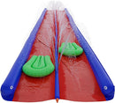 Double Slip and Slide Backyard Water Fun - 25 x 6 Feet Waterslide with Sprinkler and Inflatable Body Boards for Kids - Outdoor Summer Toy