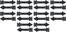 Adonai Hardware "Adonijah" Aluminium Strap False or Faux or Dummy Hinge Front (6.5" x 20 Pack, Matte Black) for Barn Doors, Gates, Kitchen Cabinets, Wooden Box, Furniture, Cedar Chest, Trunks, Sheds