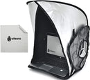 WISARO | New Laptop Sun Shade â€“ Work from Anywhere, Anti-Glare, Lightweight, Fits up to 17" Device, Foldable & Portable Shield Cover, Privacy Hood - Complete with Microfiber Screen Cleaning Cloth