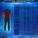 Hevto Wetsuits Men Guardian 3mm Neoprene Full Scuba Diving Suits Surfing Swimming Long Sleeve Keep Warm Back Zip for Water Sports (G-Men Red, S2)