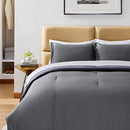 Bedsure Striped Comforter Set King Size Bed Grey - Bedding Comforter Sets King Bed Set Gray, King Size Comforter Sets 3 Piece, 1 Comforter and 2 Pillow Shams