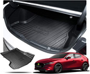 Customized for 2019 Mazda 3 Cargo Liner Protector Rear Cargo Tray Trunk Floor Mat Black Rubber Waterproof with AXELA Logo Not for Hatchback