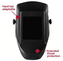 Jackson Safety Durable, Comfortable, Hard Hat Adaptable, Fixed Shade W10 HSL 100 Welding Helmet, Black, Universal Size, 14975,