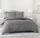 Nestl Grey Duvet Cover King Size - Soft King Duvet Cover Set, 3 Piece Double Brushed Duvet Cover with Button Closure, 1 King Size Duvet Cover 104x90 inches and 2 Pillow Shams