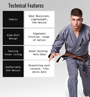 Elite Sports BJJ GI for Men IBJJF Kimono BJJ Jiu Jitsu GI W/Preshrunk Fabric & Free Belt (See Special Sizing Guide) (Premium Gray, Size 4)