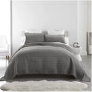 Queen Bedding Set - 3 Piece - Delano Grey by Donna Sharp- Cotton Contemporary Quilt Set with Queen Quilt and Two Standard Pillow Shams - Machine Washable