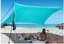 easierhike Beach Shade Windproof Design,Sun Shelter UPF50+ Portable Family Tent with 6 Sandbags Anchors 7x7 FT 2 Pole Pop Up Outdoor Shelter for Beach, Camping, Fishing, Backyard and Picnics